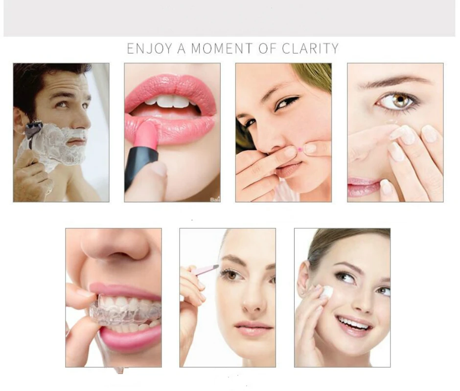 Price Modern Drill free Bathroom Mirror 2 Side Makeup Vanity Shave Mirrors Wall Suction Folding Arm Extend Round Bath Accessories