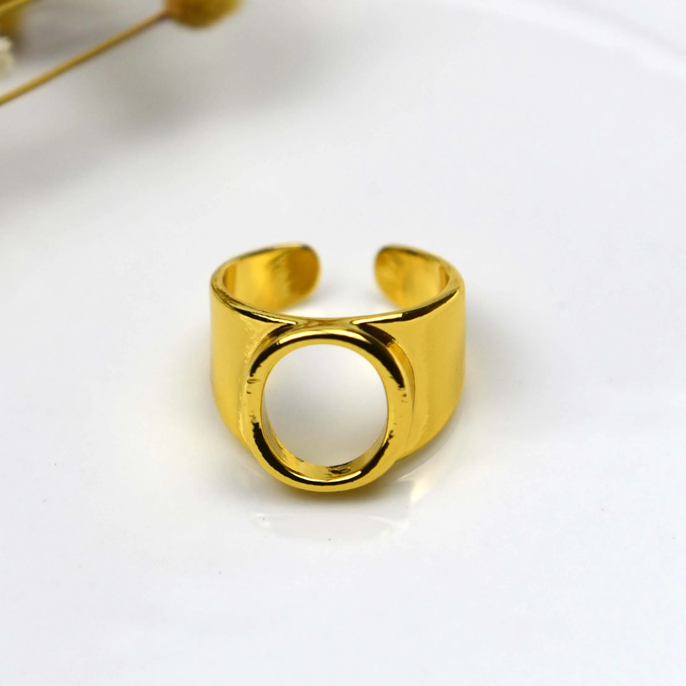 Модные кольца для A-Z с английскими буквами, открытый размер, первоначальное кольцо с алфавитом влюбленных, друзей, лучшие подарки, вечерние свадебные украшения для помолвки - Цвет основного камня: O