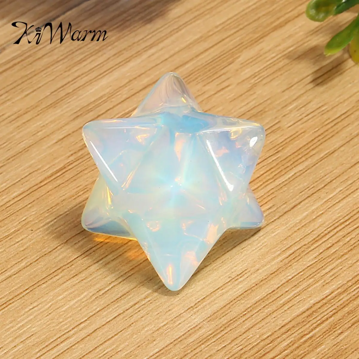 

KiWarm Hot Sale Natural White Quartz Star Healing Crystals Stone Pendant Point Decoration Gift Home Ornament Craft