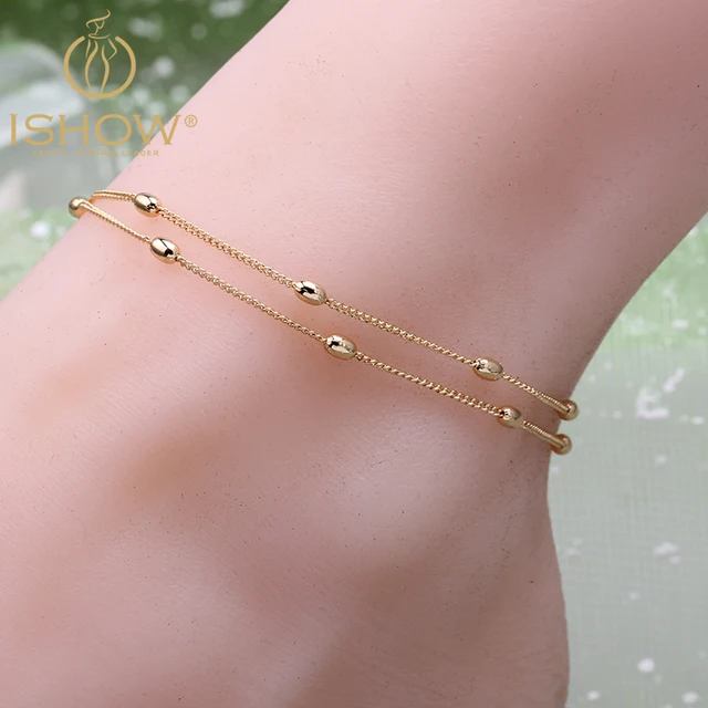 New Fashion Foot Jewelry Ankle Bracelet Gold Color Pulseras Hot New Fashion Foot Jewelry Ankle Bracelet Gold Color Pulseras Hot Simple Chain Woman Anklets