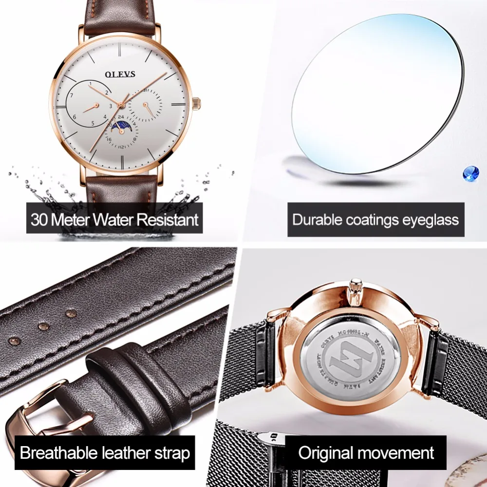 OLEVS top brand Couple watch for lovers Waterproof Clock Luxury Fashion Milan Steel Men Women Watches Quartz Wrist Watch relogio
