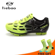 Tiebao велосипедные ботинки для мужчин и женщин, дышащая сетчатая ткань, велосипедная обувь для велоспорта, самоблокирующаяся обувь для горного велосипеда, Zapatos de ciclismo