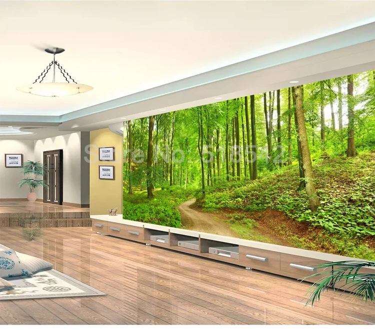 Пользовательские 3D фото обои Лес Дерево маленькая дорога Настенные обои для гостиной спальни украшения дома Papel де Parede