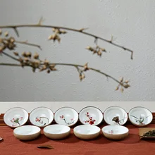 Производитель Цзиндэчжэнь Керамическая ручная рисованная чайная чашка, чай набор из грубой керамической глины чайная чашка владельца одной чашки