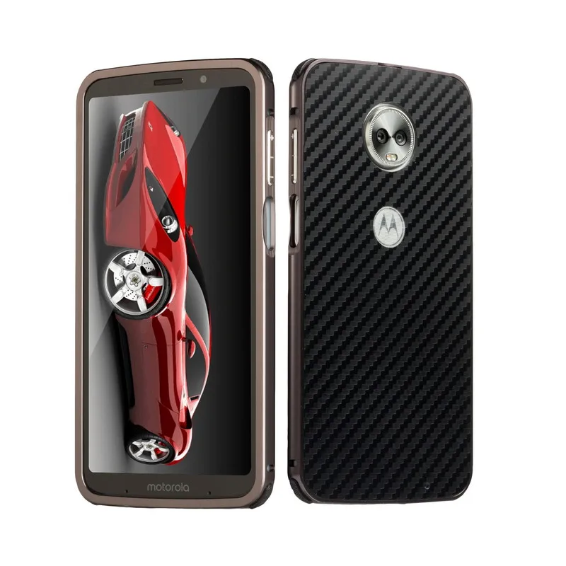 

Luxury Metal Bumper Hard Case For Motorola MOTO Z3 Play Z2 Force 2IN1 Pull&Push Carbon Fiber PC Case For MOTO Z2 Play X4 Cover