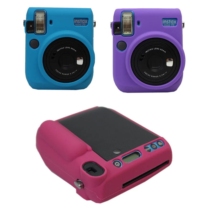

portable Rubber Silicone case Camera Bag for fujifilm instax mini70 mini90 mini 70 90 protector cover shell