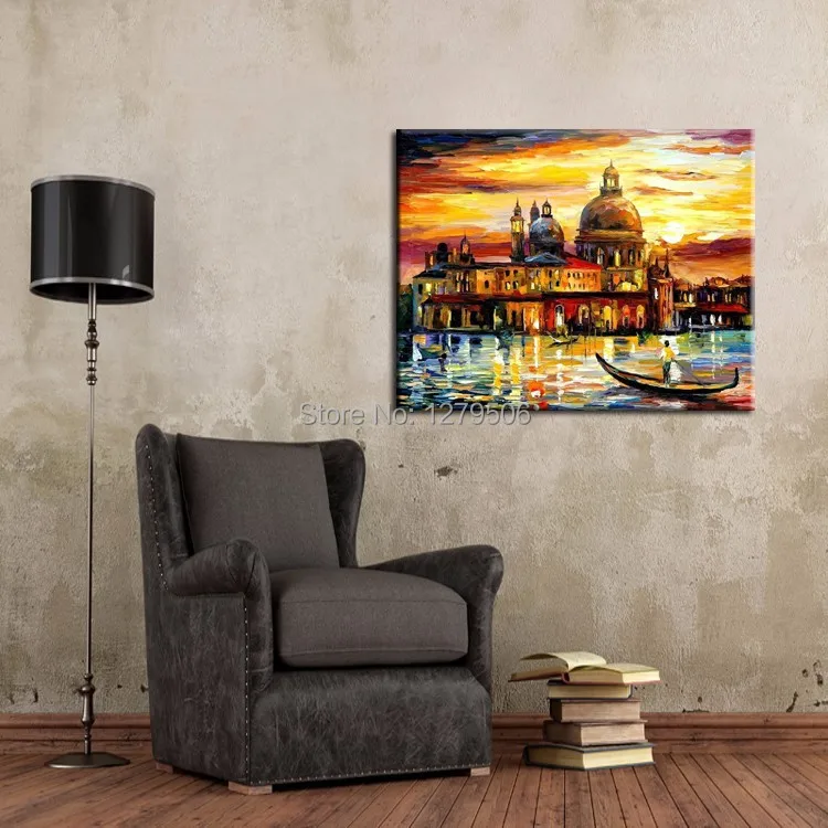 China Golden Supplier Wholesale Good Quality Venice Landscape Oil Painting Abstract Water City Venice Oil Painting On Canvas.jpg