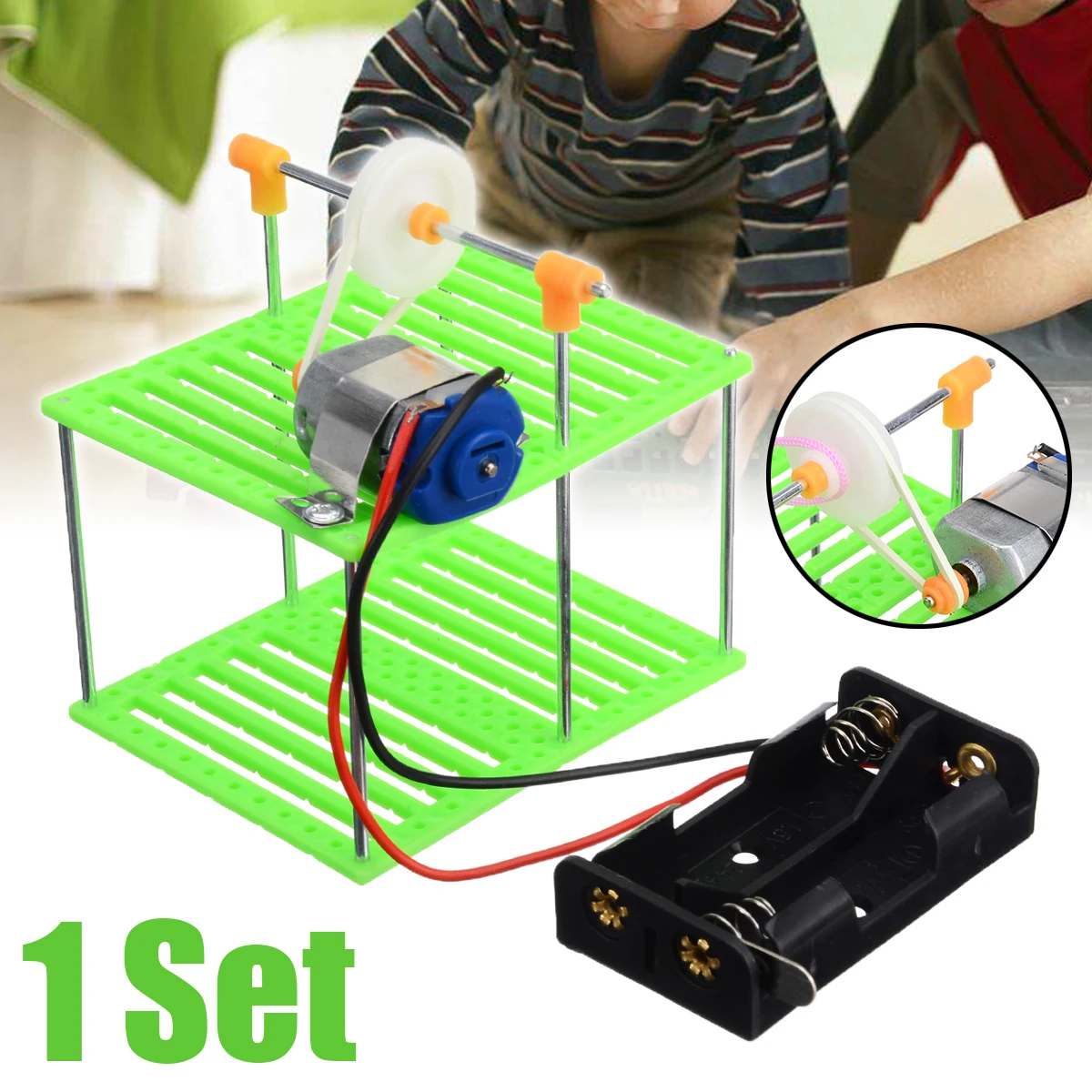 

DIY Electric Cable Car Kids Educational Toy Physics Car Toy Electric Model Educational Learning Toy Car