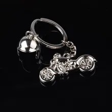 Creative Helmet Motorcycle Car Key Chains Small Gift Personality Pendant Key Rings