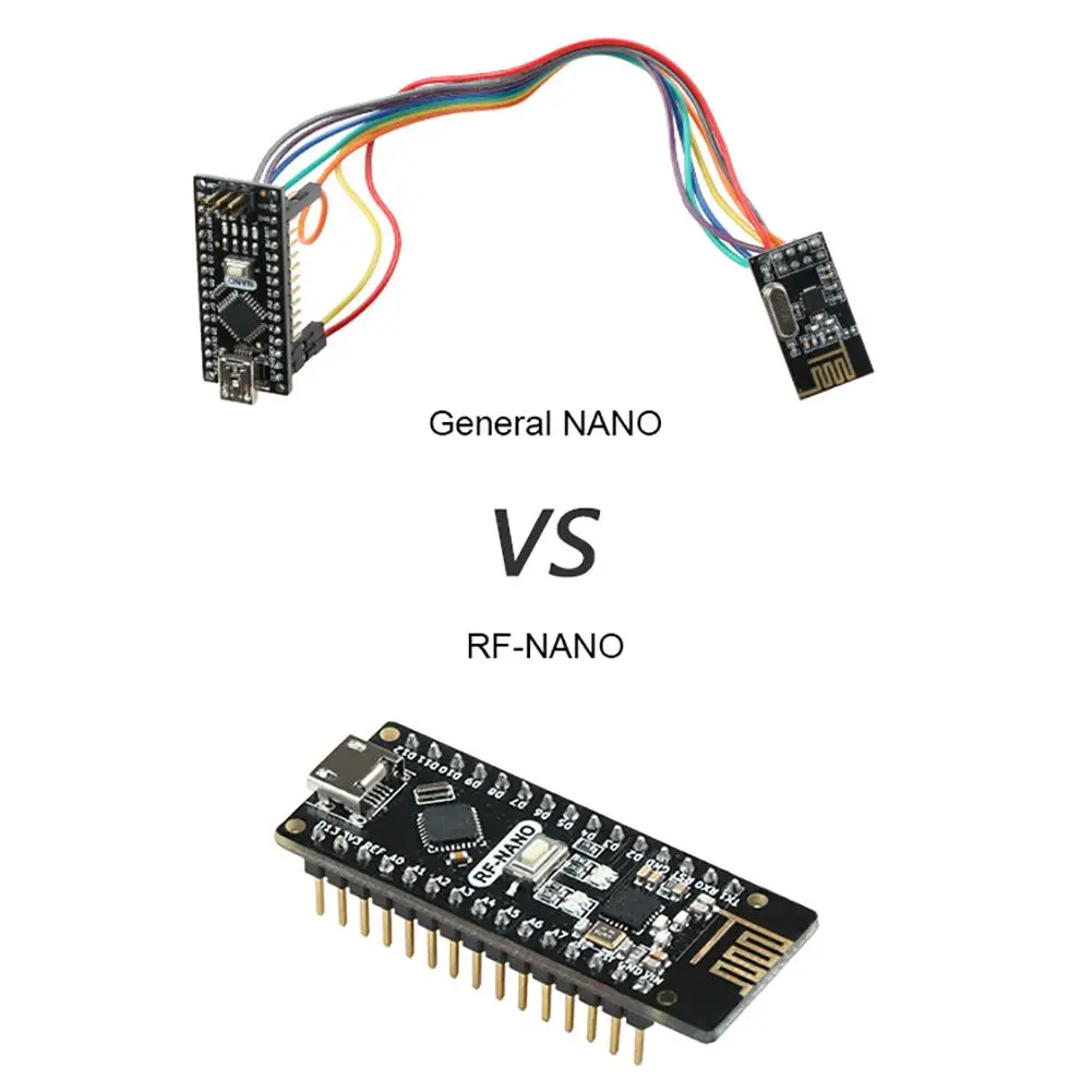 NRF24L01+ 2,4G Беспроводной модуль+ Arwino NANO V3.0 = РЧ-нано интегрированы доска с USB Интерфейс Arwino Nano V3.0 NRF24L01+ 2,4 г