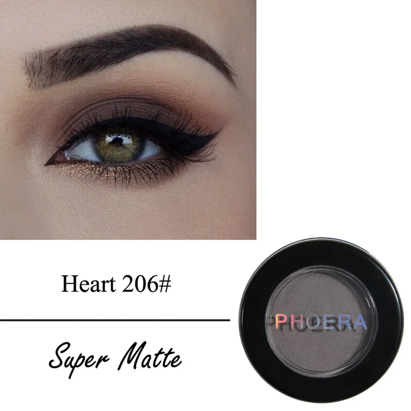 Тени для век PHOERA Hot Shimmer натуральная косметика дымчатые блестящие металлические