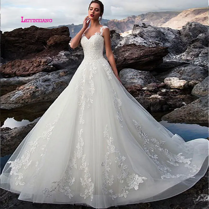 LEIYINXIANG 2019 Новое поступление свадебное платье невесты Vestido De Noiva Sereia Robe без спинки