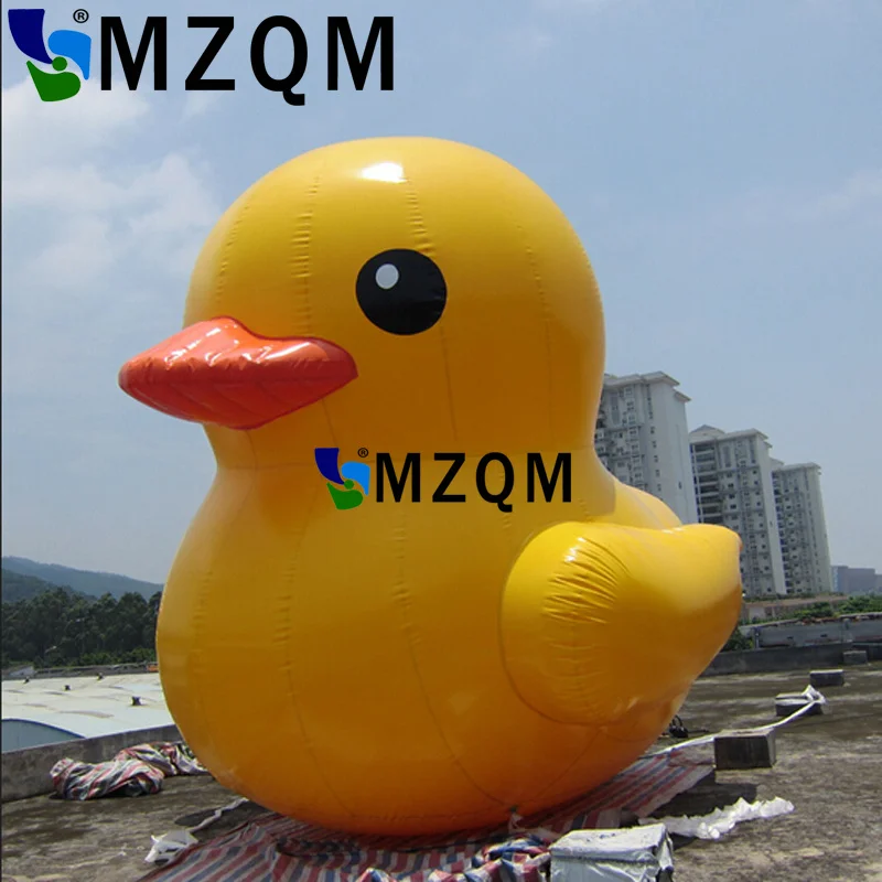 MZQM 4m height PVC inflatable yellow duck for advertising, giant