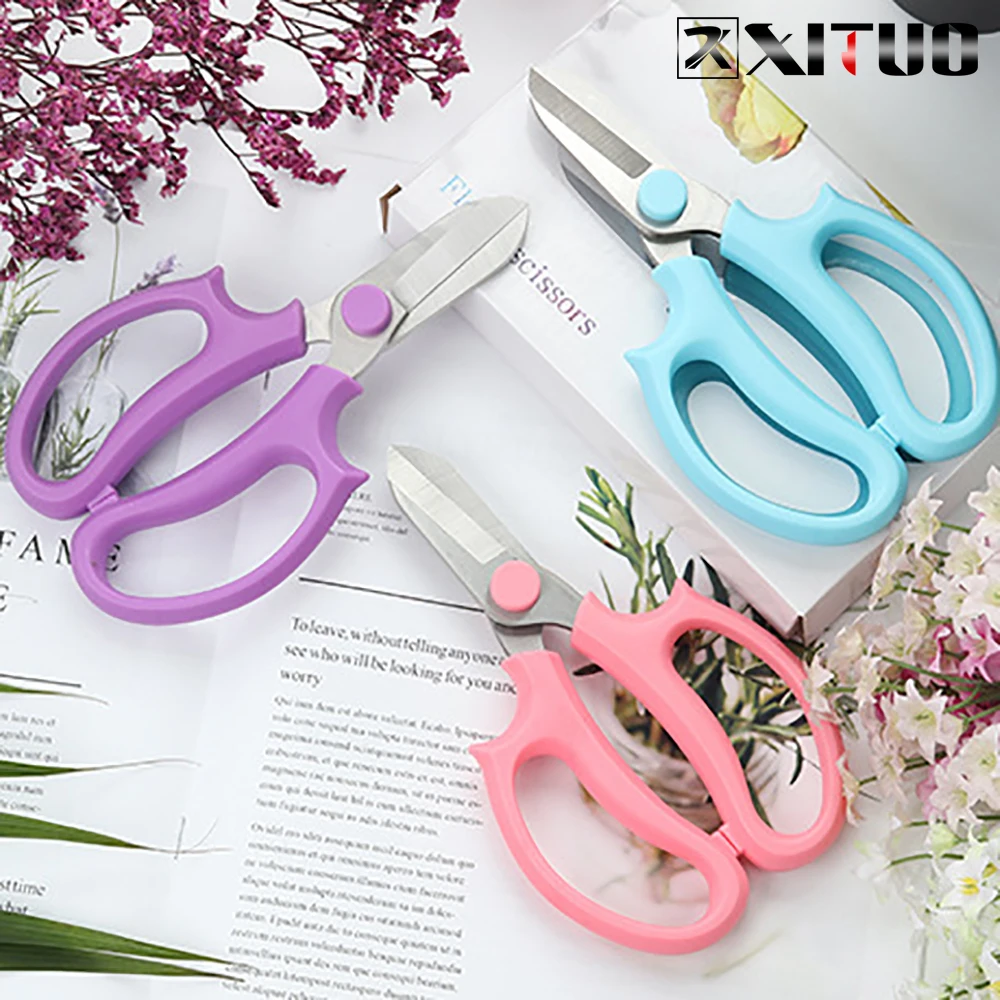 

XITUO Stainless Steel Scissors Professional Garden Floral Rose Flower Trimming Branches Root Multipurpose Home Florist Trim Tool