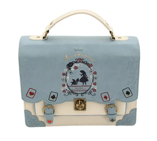 Японская сумка в стиле Лолиты для женщин, девушек, Алиса, дизайнерская сумка с вышивкой, сумка-мессенджер, школьная сумка - Цвет: Light Blue