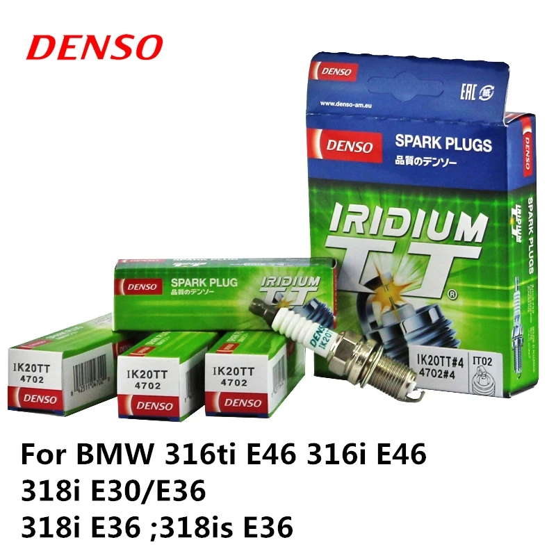 4 шт./компл. DENSO автомобильная свеча зажигания для BMW 316ti E46 316i 318i E30/E36 E36 318is