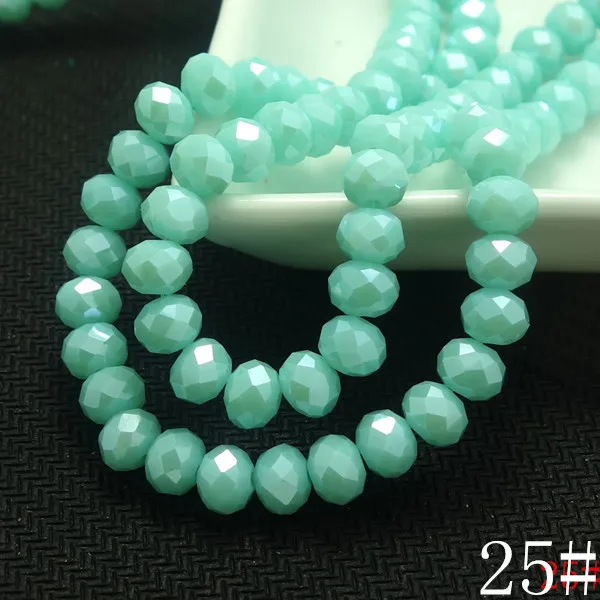 

Wholesale 100pcs Rondelle Faceted Crystal Glass jewelry loose Spacer Beads 6x4mm HA25