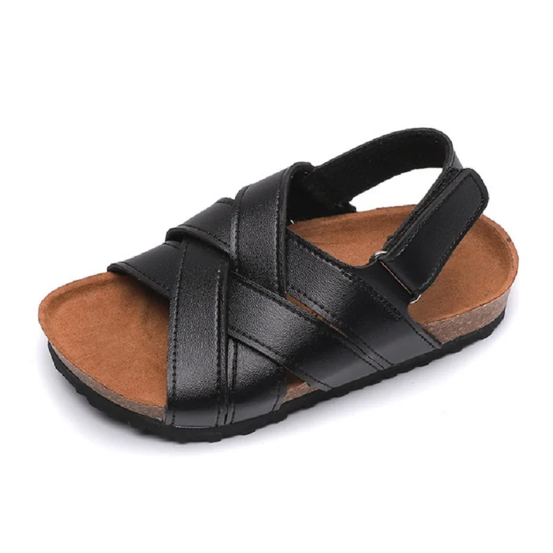 

2019 Summer Shoes Boy Sandals Children's Shoes General Leather Sandals High Quality Children Cork Shoes for Fashion Boys