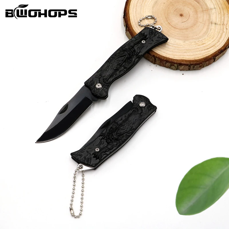 

Outdoor Folding Knife Hunting Camping Keychain Pocket Portable Stiletto Jungle Defense Multifunctional Fold Blade Marking Knives