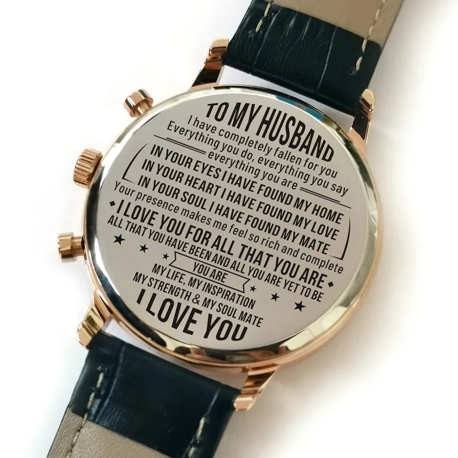 K4400-4 с гравировкой для моего мужчины часы Роскошные модные кожаные мужские часы Стальные часы мужские 30 м водонепроницаемые деловые часы для отдыха подарок - Цвет: K4425