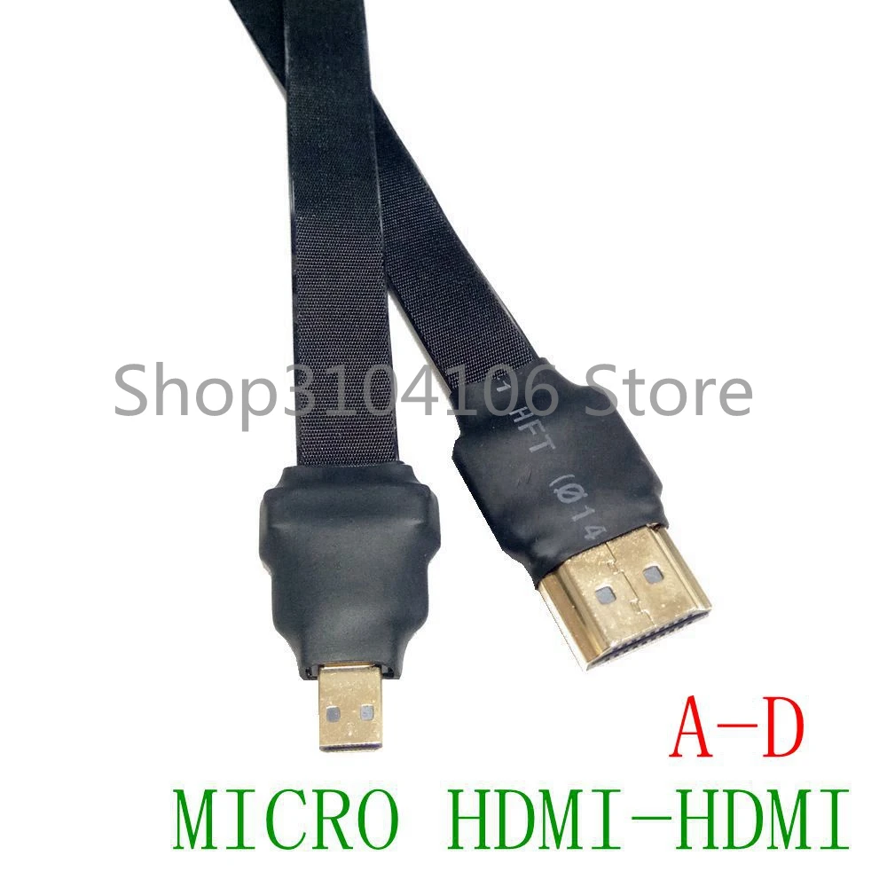 DIY FPV HDMI type A Male to HDMI Male HDTV FPC плоский кабель для мультикоптера аэрофотосъемки 0,1 m/0,2 m/0,5 m/0,8 m/1 m