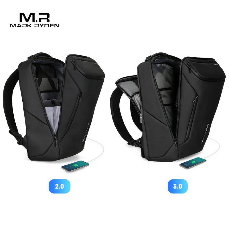 Mark Ryden 2021 New Anti-thief Fashion Men Backpack Multifunctional Waterproof 15.6 inch Laptop Bag Man USB Charging Travel Bag