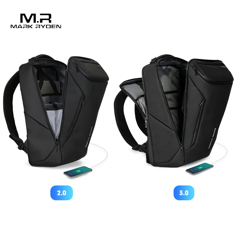 Mark ryden 2020 new anti-thief fashion men backpack multifunctional waterproof 15.6 inch laptop bag man usb charging travel bag