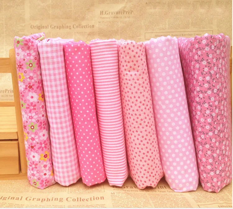 

New 7pcs/lot 50x50cm Floral Series Quilt Cotton Bundle Fabric Patchwork Textile Diy Sewing Fabric For Bags Doll Baby Kid Clothes