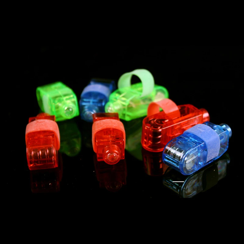 

100 pcs/lot led finger light 4 color laser finger lamp light for party. birthday,Chistmas decoration toy Free shipping