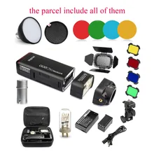 Godox AD200 2.4G TTL Flash 1/8000 HSS Monolight Kits for Nikon Canon Sony+AD-S2 Standard Reflector+AD-S11 Color Filter Gel Pack