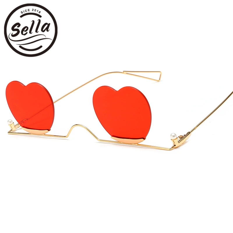 Sella 2019 Новое поступление уникальные очки без оправы в форме сердца пикантные