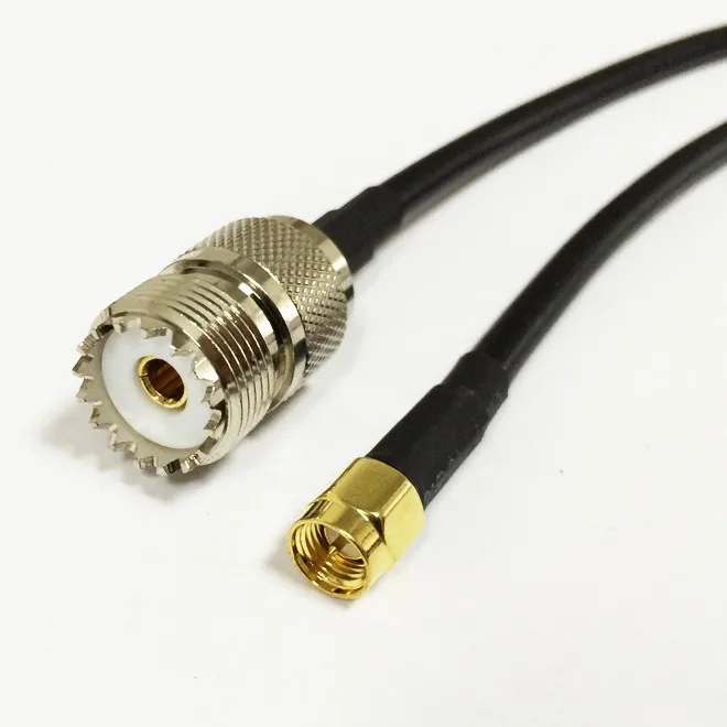 

New SMA Male Plug Switch UHF Female Jack SO239 jumper cable RG58 Wholesale Fast Ship 100CM 40"Adapter