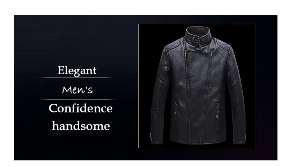 Осень зима мягкая куртка из искусственной кожи для мужчин Slim Fit мужские мотоциклетные Пальто Стенд воротник мужской Байкер куртки