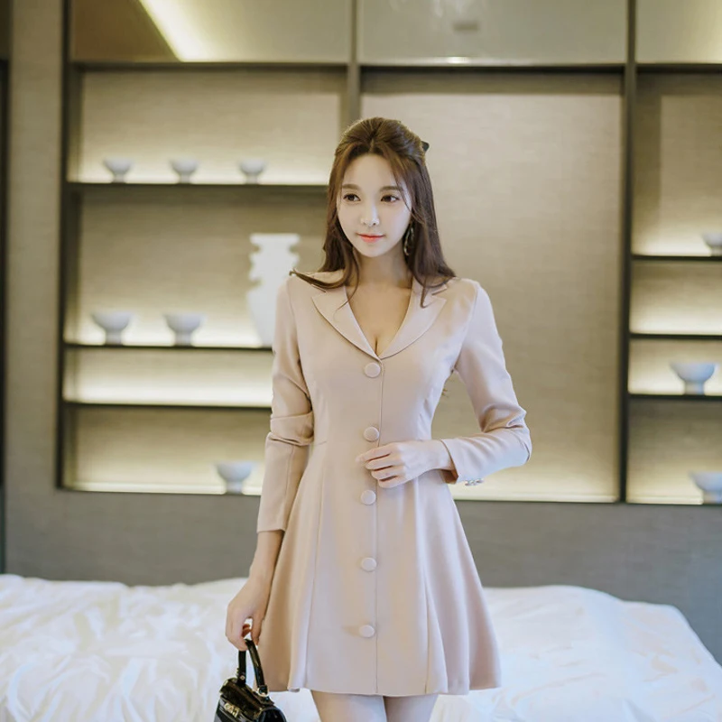 

new arrival fresh lady mini dress new women work style fashion OL office elegant sexy slim solid party comfortable a-line dress