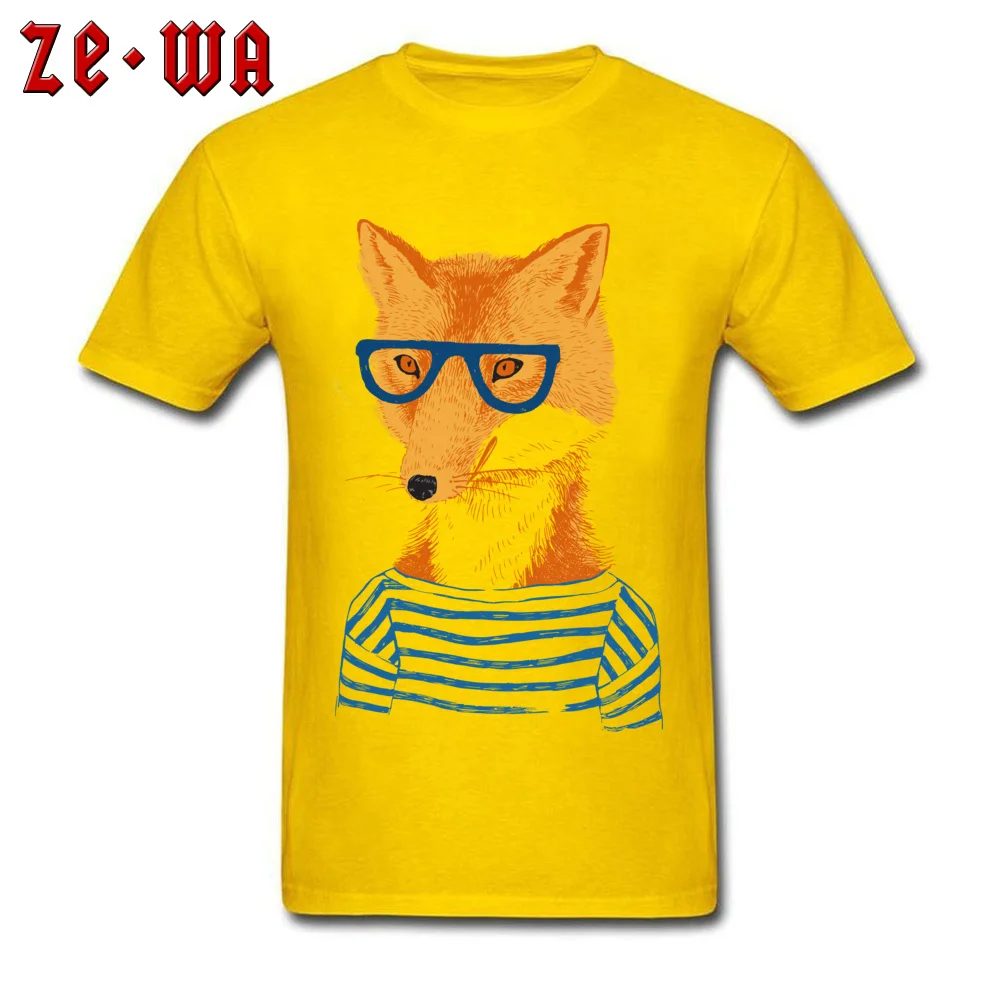  Men T-shirts drawingvulpinifox Printed On T Shirt 100% Cotton O-Neck Short Sleeve cosie Sweatshirts Fall Free Shipping drawingvulpinifox yellow
