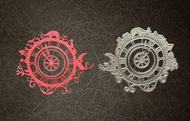 

Metal kawaii clock cutting dies Stencils for DIY Scrapbooking photo album Decorative Embossing DIY Paper Cards