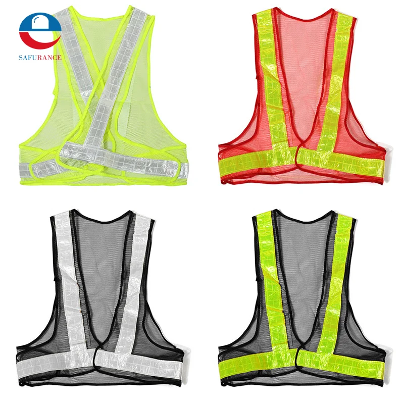 

Outdoor High Visibility Reflective Vest Warning Traffic Construction Safety Security Gear Labor Clothes Mesh Free Shipping
