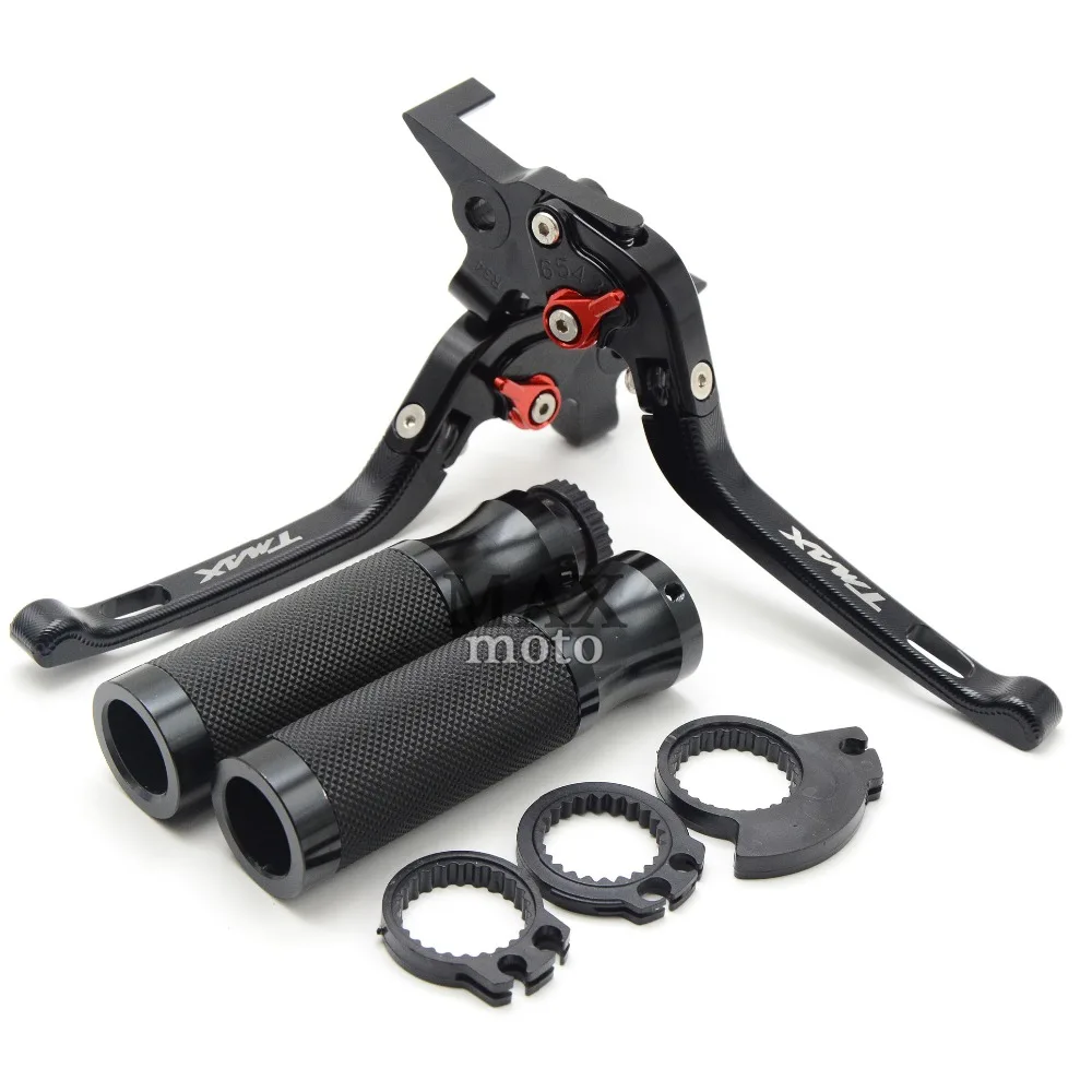 Motorcycle Adjustable 3D Folding Brake Clutch Levers&Handlebar Hand Grips for YAMAHA TMAX 500 tmax500 2008-2012 2009 2010 2011 adjustable motorcycle brake clutch levers for yamaha tmax500 tmax 500 t max500 t max 500 xp500 2008 2012 2009 2010 2011