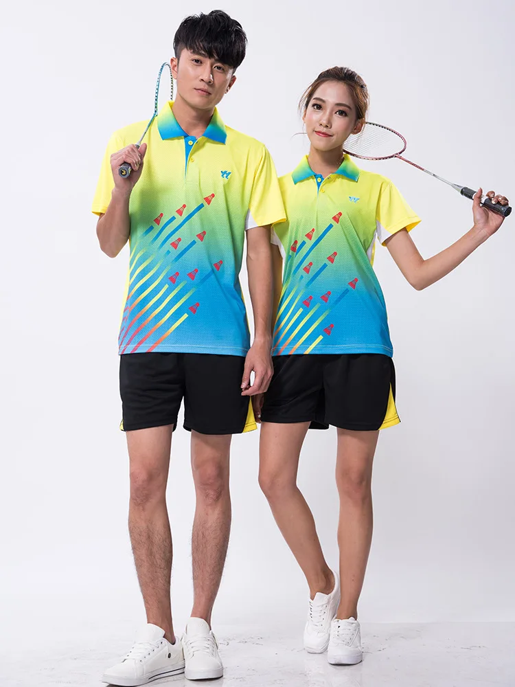 Спорт, бадминтон одежда Для женщин/Для мужчин, настольный теннис одежда, спортивная футболка для занятий теннисом, быстросохнущая для игры в бадминтон