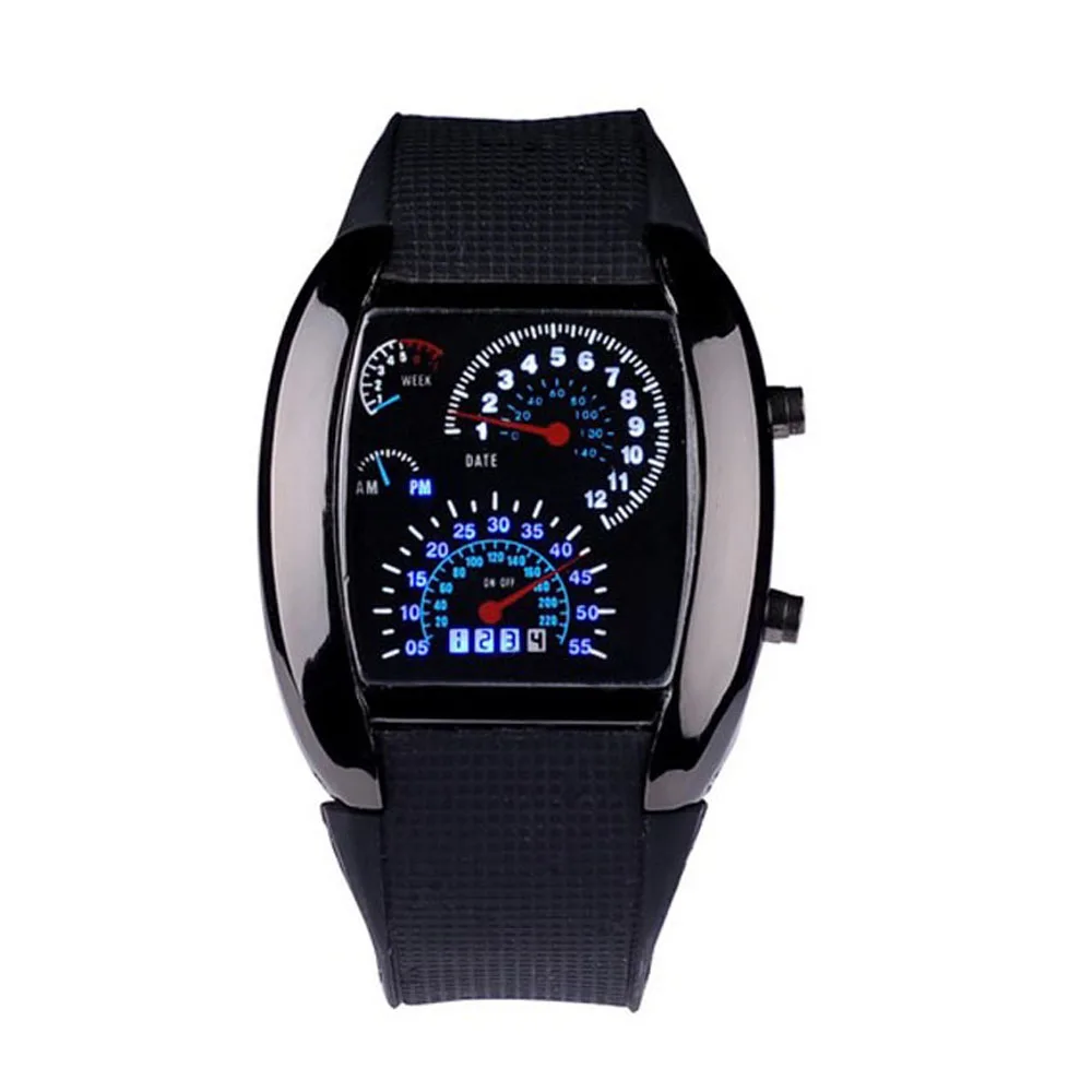 

Genvivia Men Sports Digital Waterproof Watch Men's Boy LCD Digital Stopwatch Date Rubber Sport Wrist Watch Relogio Masculino#w20