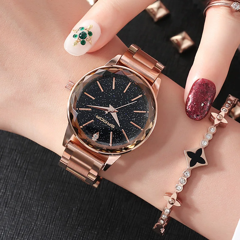 SANDA Luxury Watches Woman Diamond Bracelet Ladies Wrist Watch Luxury Brand Clock For Female Simple Style relojes de mujer P237