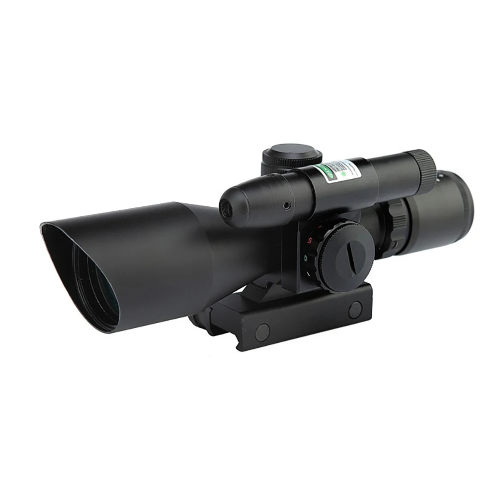 Тактический компактный лазерный Riflescope 2,5-10X40 Riflescope с подсветкой тактический Riflescope с зеленой лазерной охотничьей областью