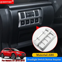 QCBXYYXH автомобильный Стайлинг переключатель фар из abs-пластика Кнопка блестки внутреннее украшение наклейки Авто Рамка для Subaru XV Impreza