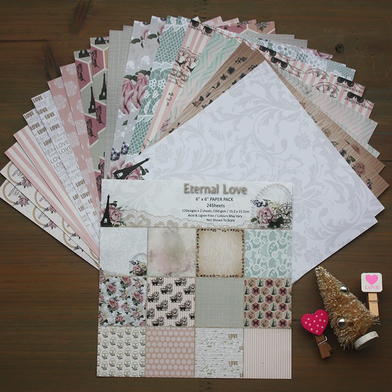 24 листа etemal любовь подставки для семейного альбома бумага Оригами художественный фон изготовление бумажных карточек бумага для творчества