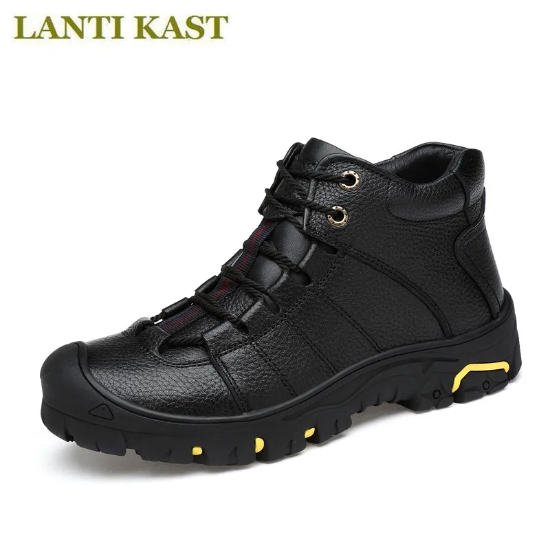 

Men Hiking Shoes High Quality Genuine Leather Mountain Shoes Outdoor Comfortable Sneakers Climbing Shoes Men's Sport Boots