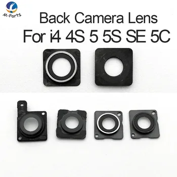 

2pcs Rear Camera Lens For iPhone 4 4S 5 5S SE 5C Back Camera Protector Lens Crystal Glass Cover Repair Parts Replacement