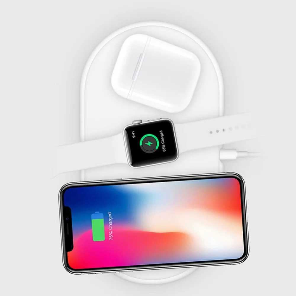 Мини Qi Беспроводной зарядный чехол для защитный AirPods коробка Airpod Air стручки Coque