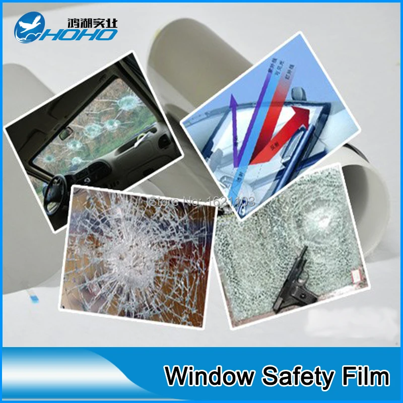 4mil clear safety window film protect the shattered glassin Decorative