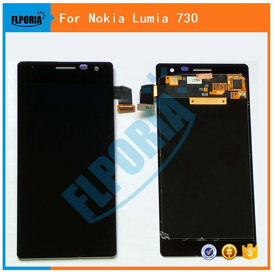 

FLPORIA 100% Tested Display For Nokia Lumia 730/735 LCD Display Touch Screen with Digitizer Assembly Free Shipping
