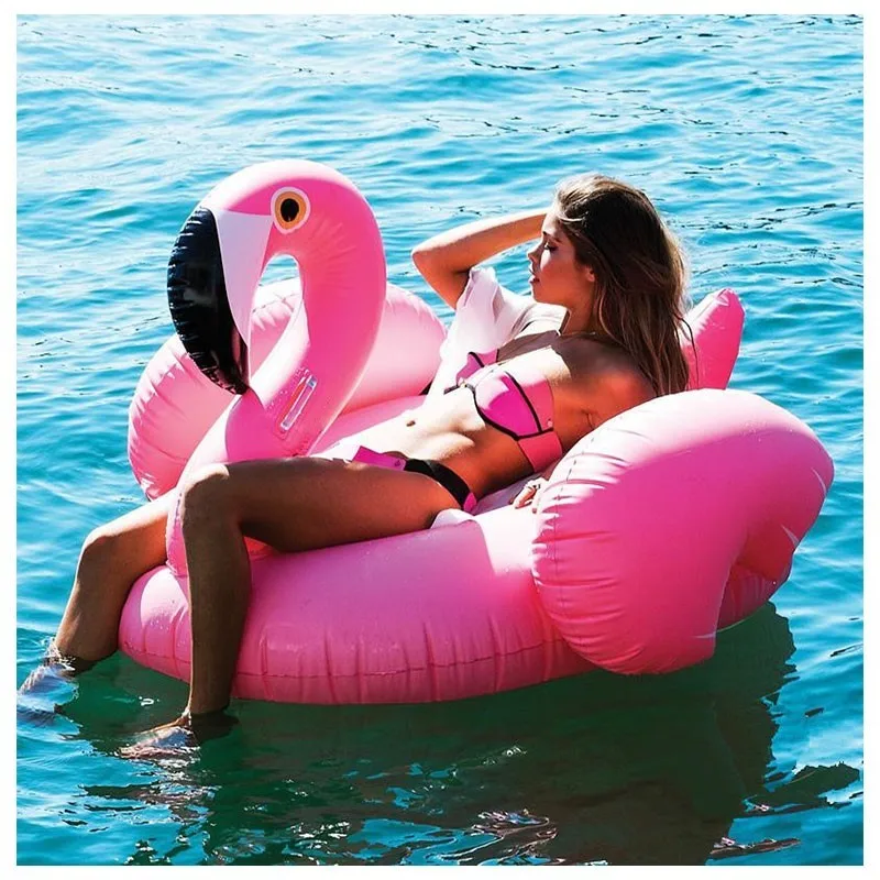 150 см 59 дюймов водные виды спорта гигантский розовый Глод надувной фламинго бассейн поплавок Белый лебедь пляж лежать на надувной матрас забавные игрушки